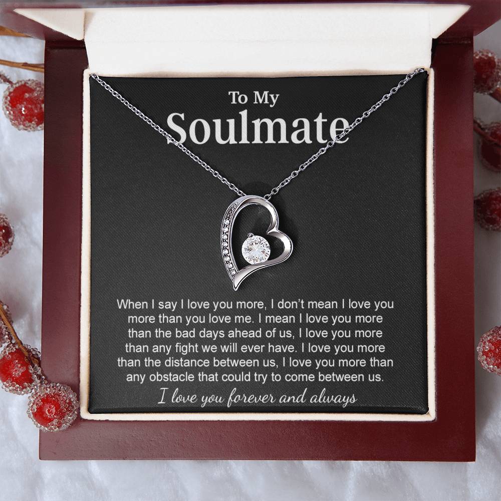 To My Soulmate Necklace, Birthday Gift for Her, Anniversary Gifts, Christmas Gift