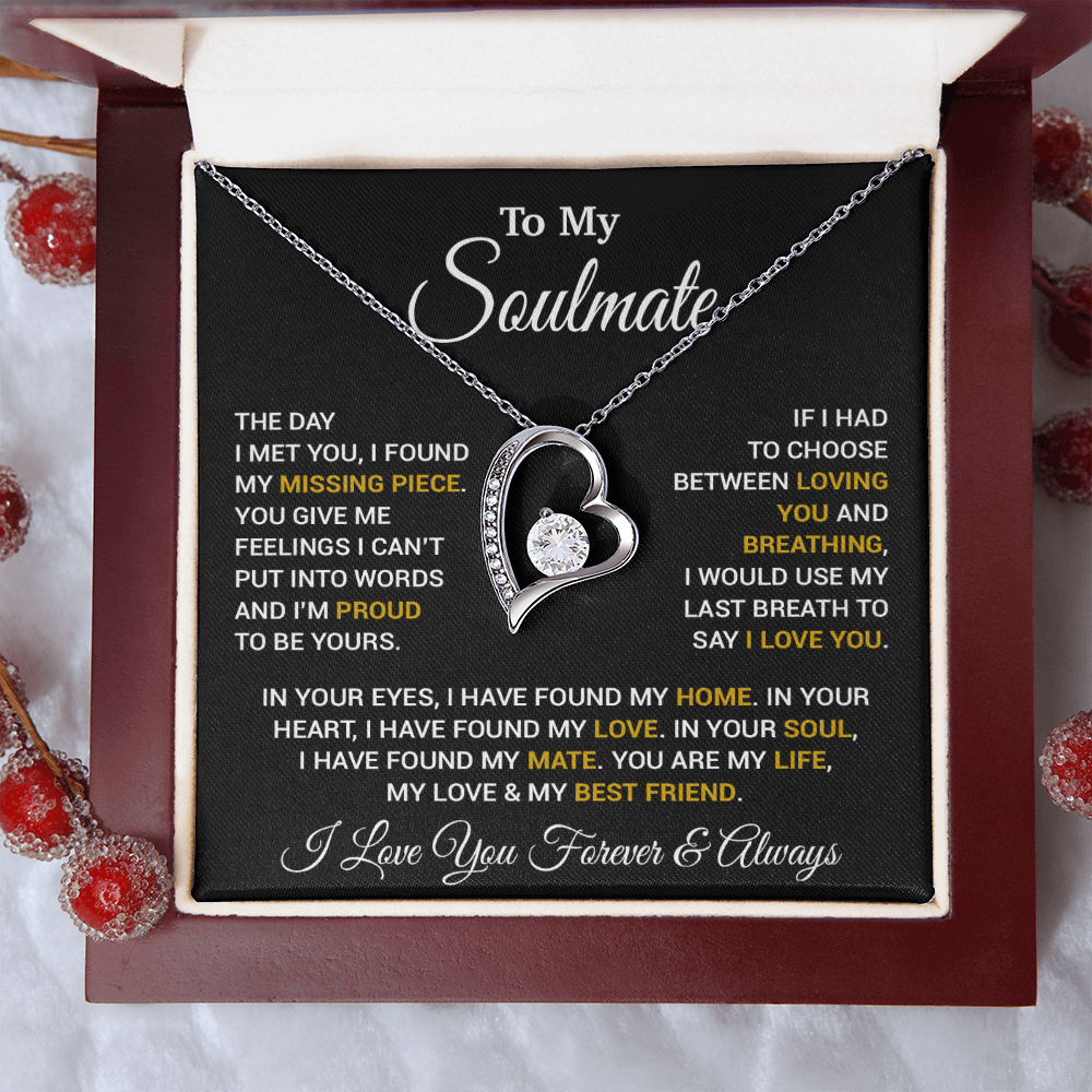 To My Soulmate Necklace, Valentines Day Gift, Gift For Wife, Anniversary Gift 14_2