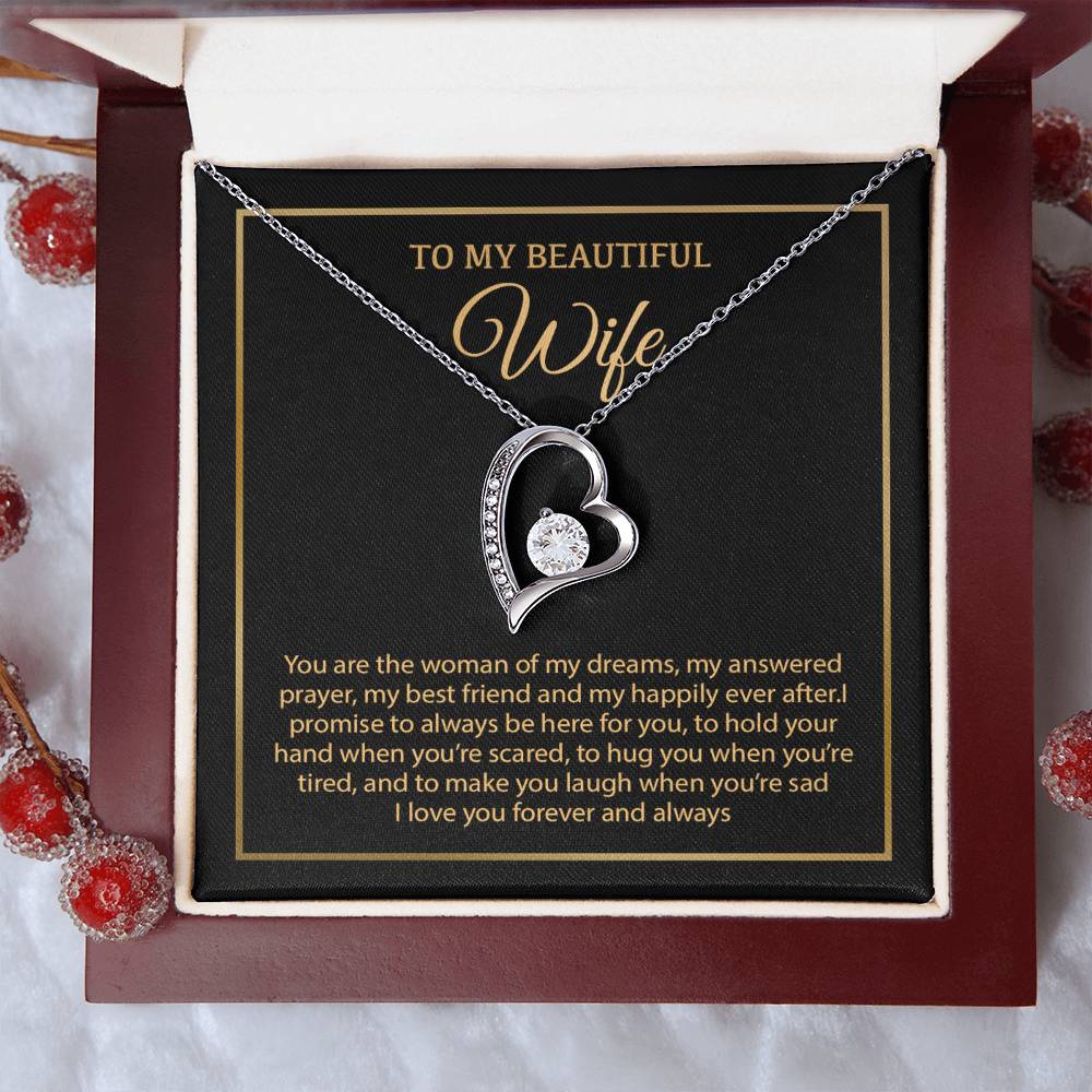 To My Wife Necklace, Christmas Gifts For Women, Anniversary Gift For Wife 19_12_Gold