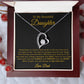 To My Daughter Necklace, Gift for Daughter from Dad, Father Daughter Necklace 21_4_Gold