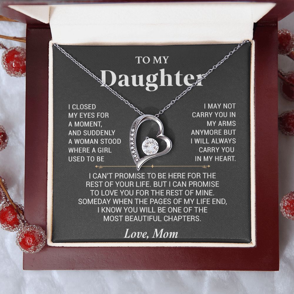 To My Daughter Necklace, Gift For Daughter From Mom, Daughter Mother Necklace99