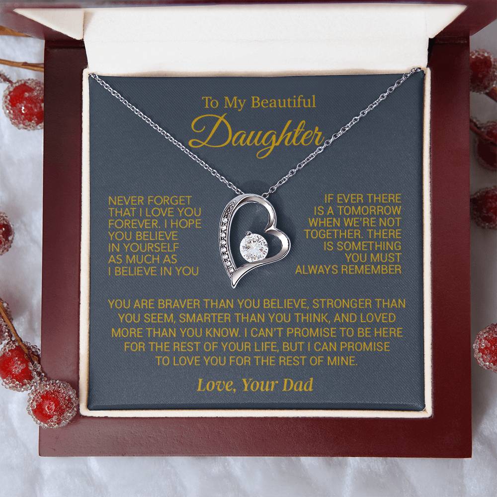 To My Daughter Necklace, Daughter Birthday Gift, Christmas Gift for Daughter 17_10
