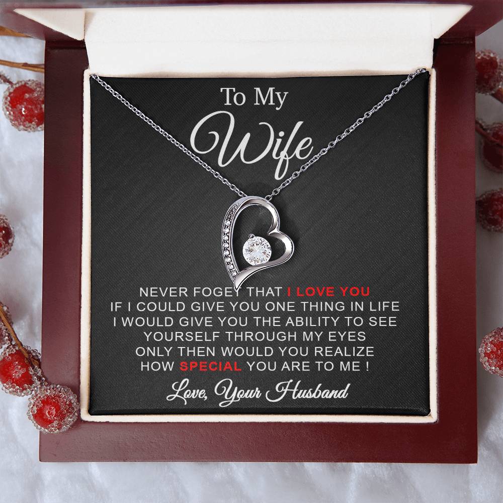 To My Wife Necklace Wife Gift from Husband, Anniversary Gift, Wife Birthday Gift