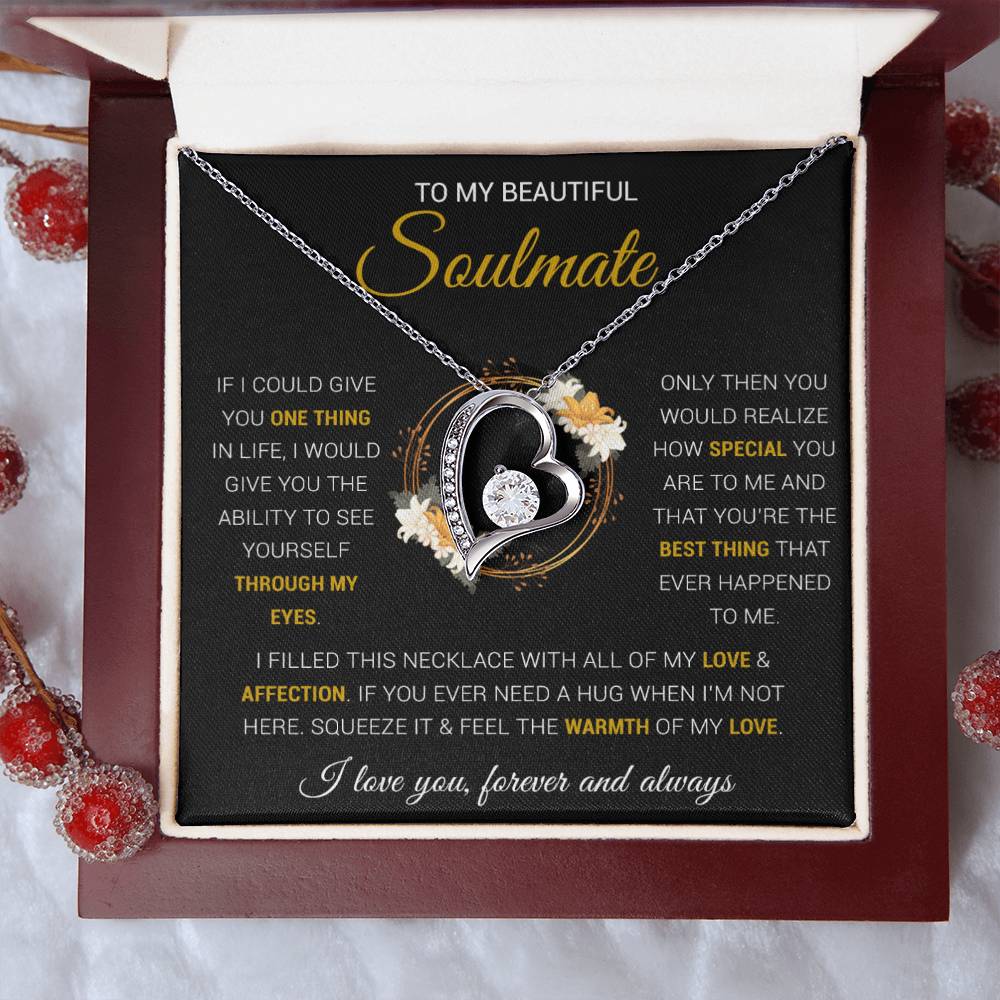 To My Soulmate Necklace Gift For Wife Girlfriend Birthday Anniversary Christmas