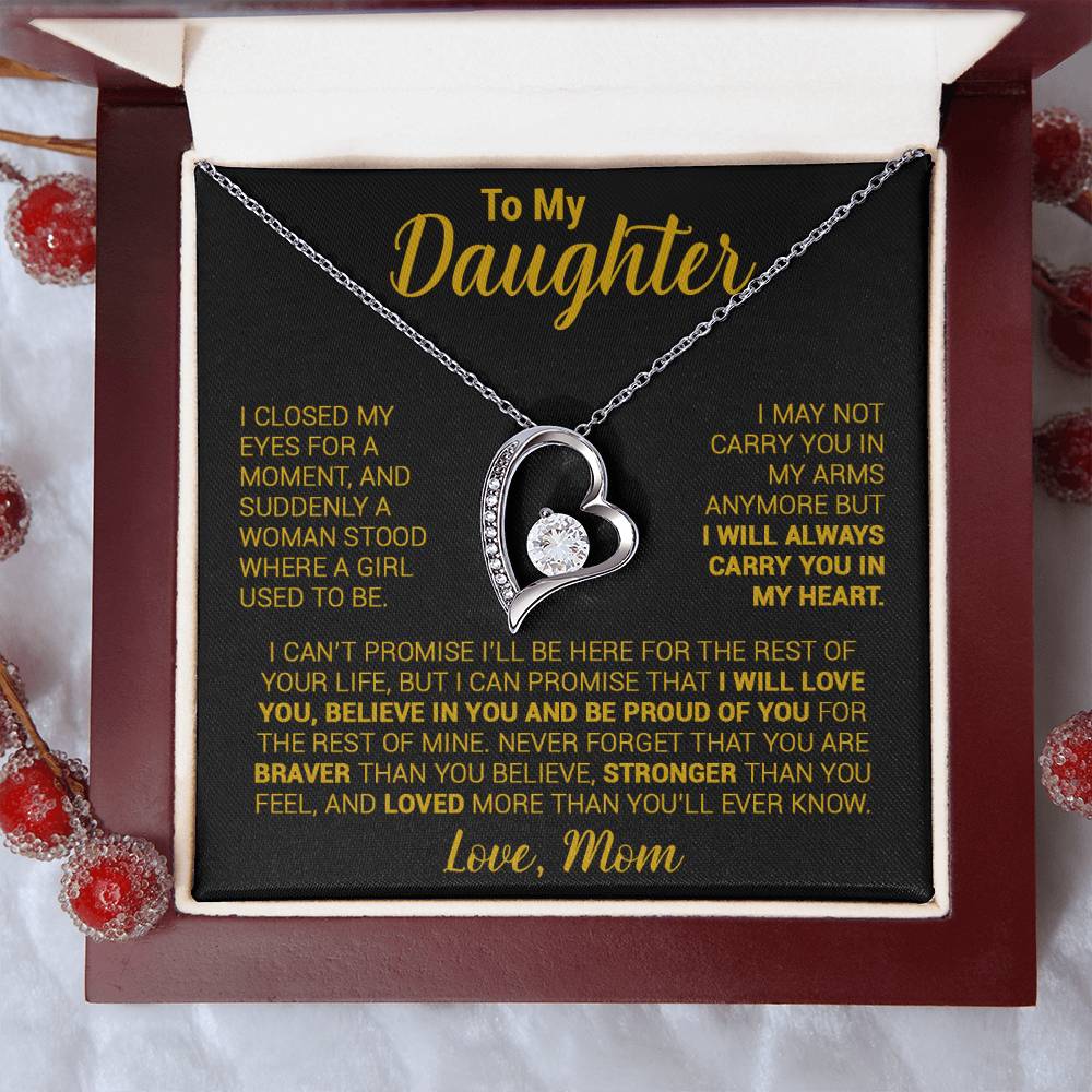 To My Daughter Necklace, Daughter Mother Necklace, Daughter Gift From Mom 22_8_Gold