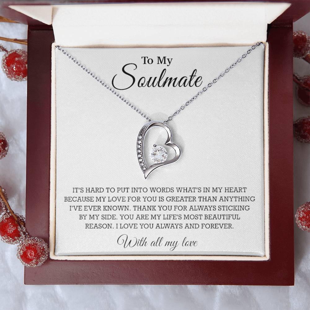 To My Soulmate Necklace, Valentine Gift For Her, Gift For Soulmate