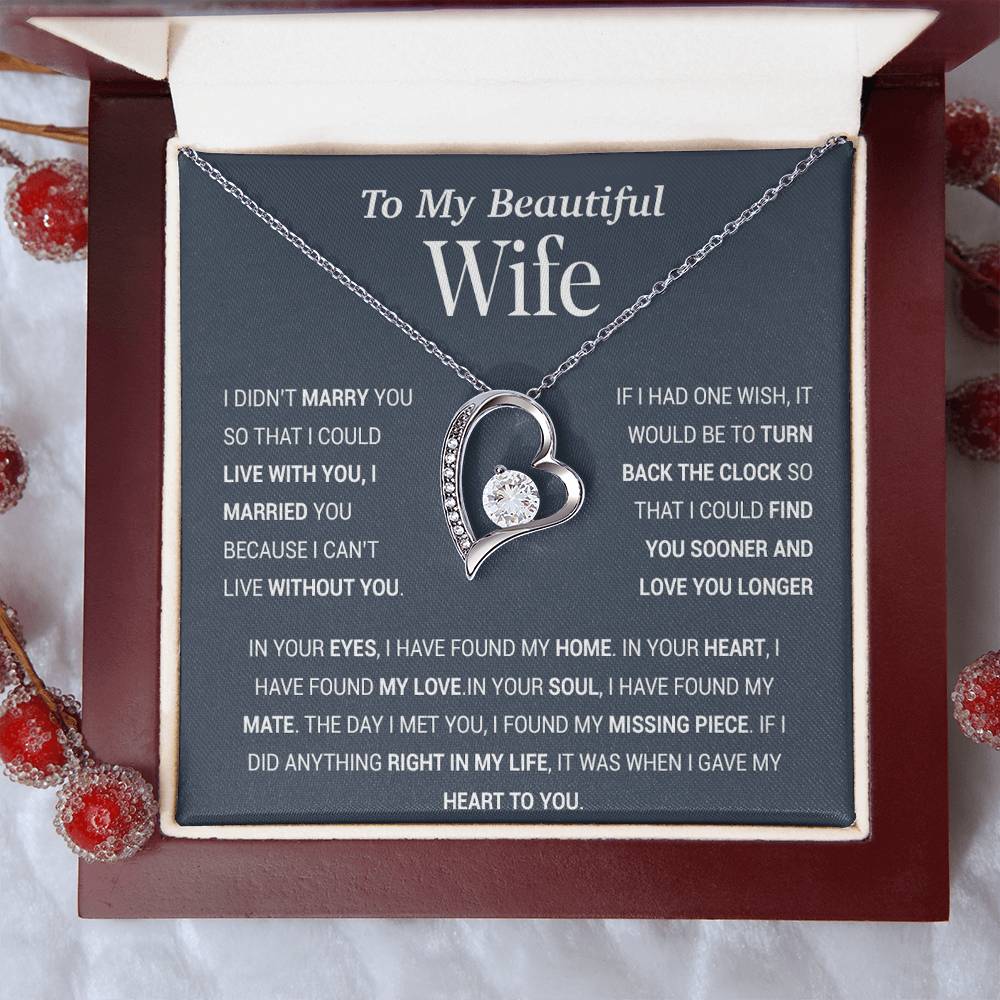 To My Wife Necklace, Gift For Wife, Anniversary Gift For Wife, Christmas Gift 27_11_Blue