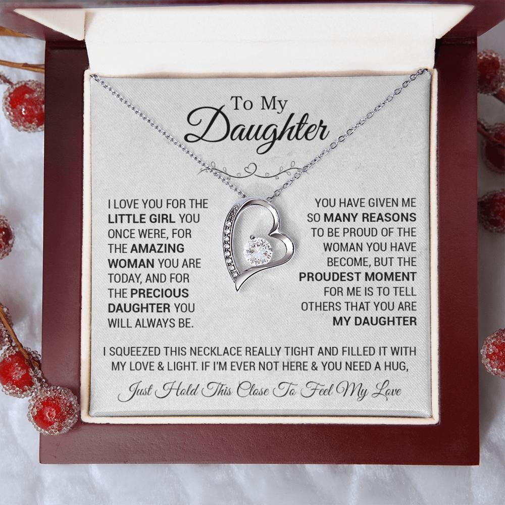 To My Daughter Gifts Necklace From Mom Dad Mother Father Necklace