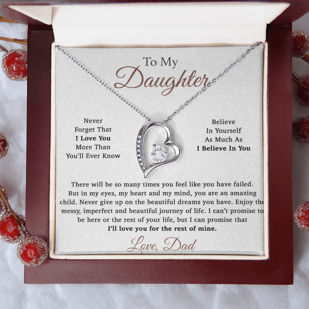 To My Daughter Necklace, Daughter Father Necklace, Daughter Gift From Dad 999
