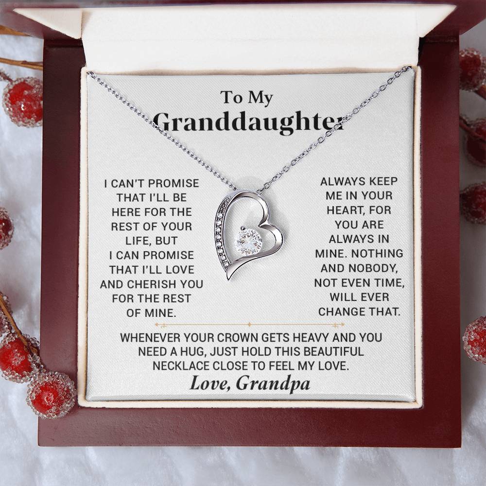 To My Granddaughter Necklace, Granddaughter Gift from Grandma, Gift from Grandpa_NEW