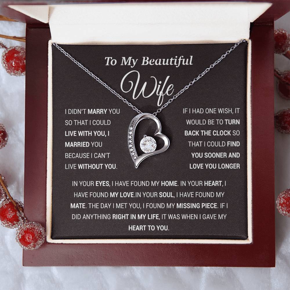 To My Wife Necklace, Gift For Wife, Anniversary Gift For Wife, Christmas Gift 28_11_Tim