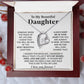 To My Beautiful Daughter Necklace, Gift for Daughter, Birthday Gift for Daughter
