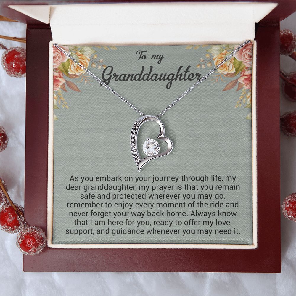 To My Granddaughter Necklace,Granddaughter Necklace, Birthday Gift for Granddaughter