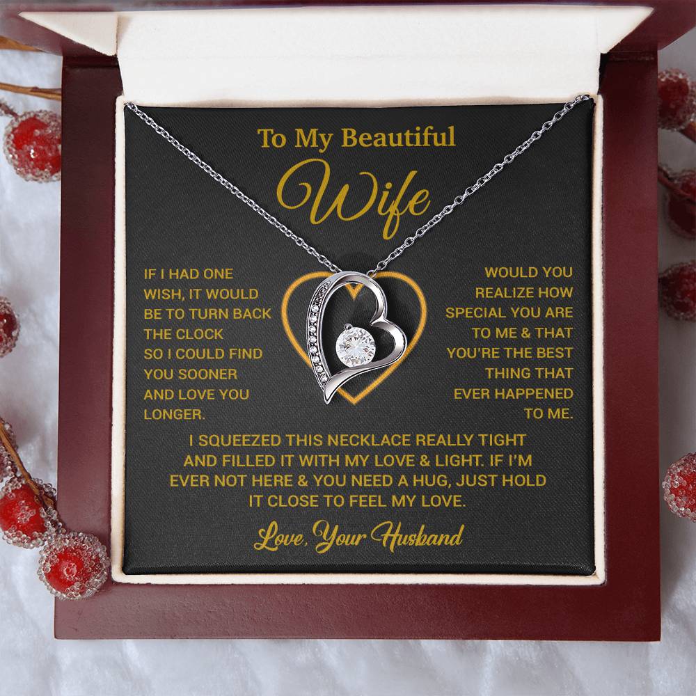 To My Wife Necklace, Gift For Wife, Anniversary Gift For Wife, Necklace For Wife 28_5_Gold
