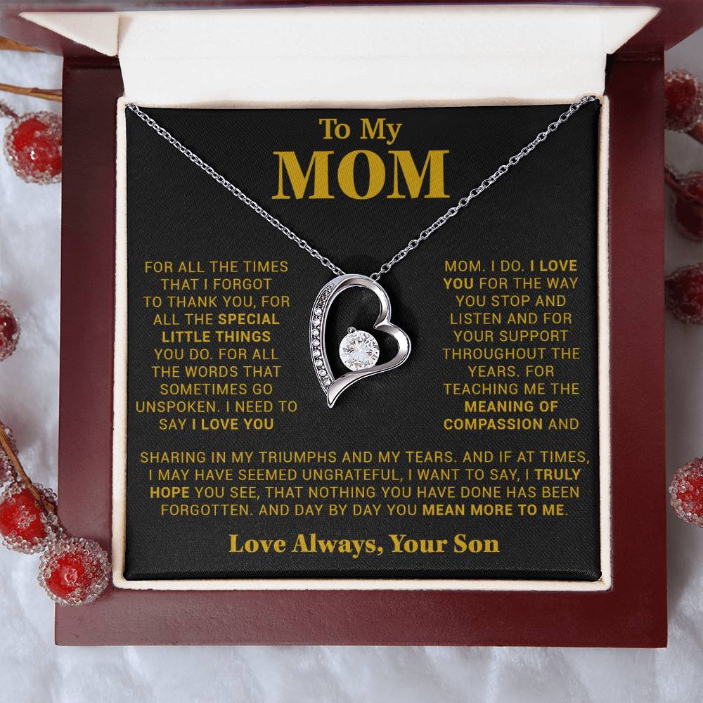 To My Mom Gift for Mother from Son From Daughter Mom Birthday Gift, Mothers Day_Gold