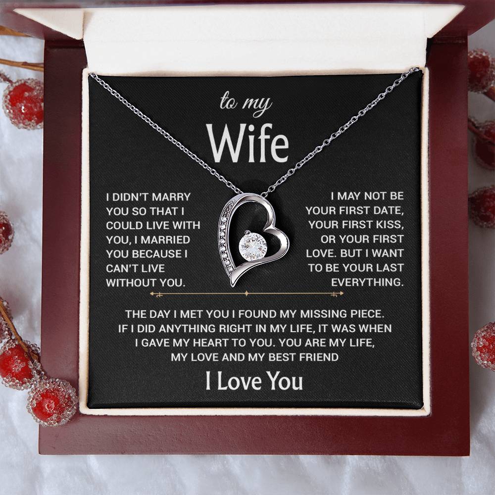 To My Wife Necklace, Christmas Gifts For Women, Anniversary Gift For Wife 16_12_Black