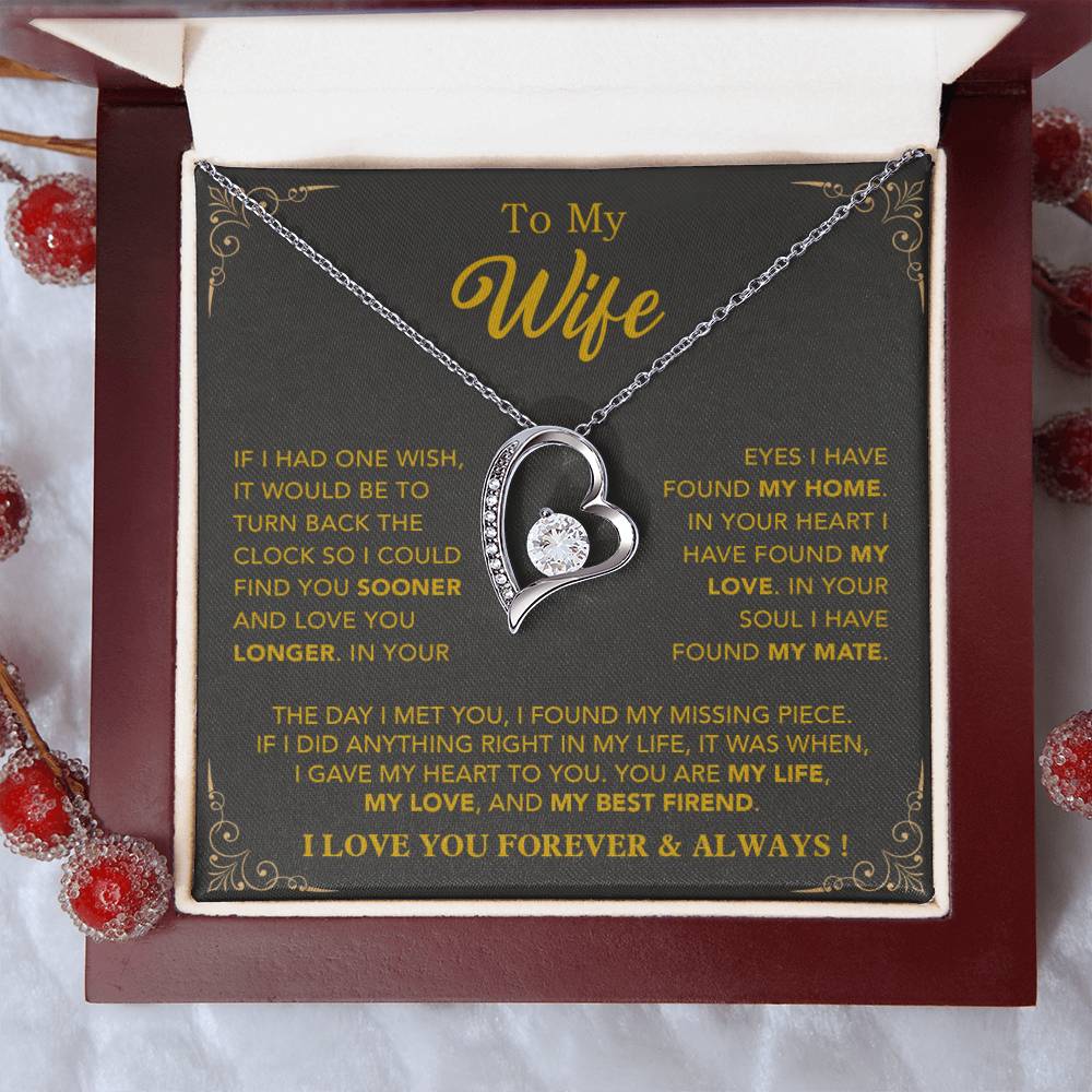 To My Wife Necklace, Gift For Wife, Anniversary Gift, Wife Birthday Gift For Her