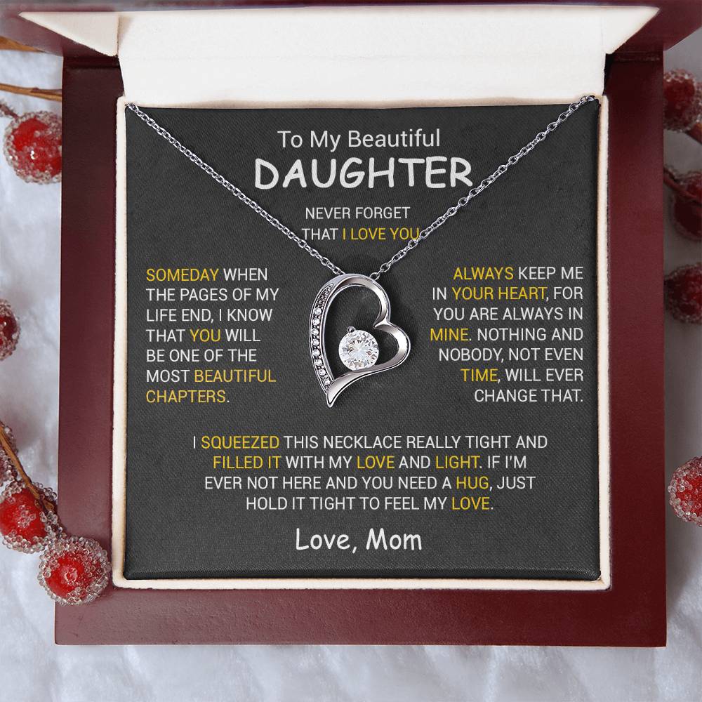 To My Daughter Necklace, Daughter Mother Necklace, Daughter Gift From Dad, Mom 6_12