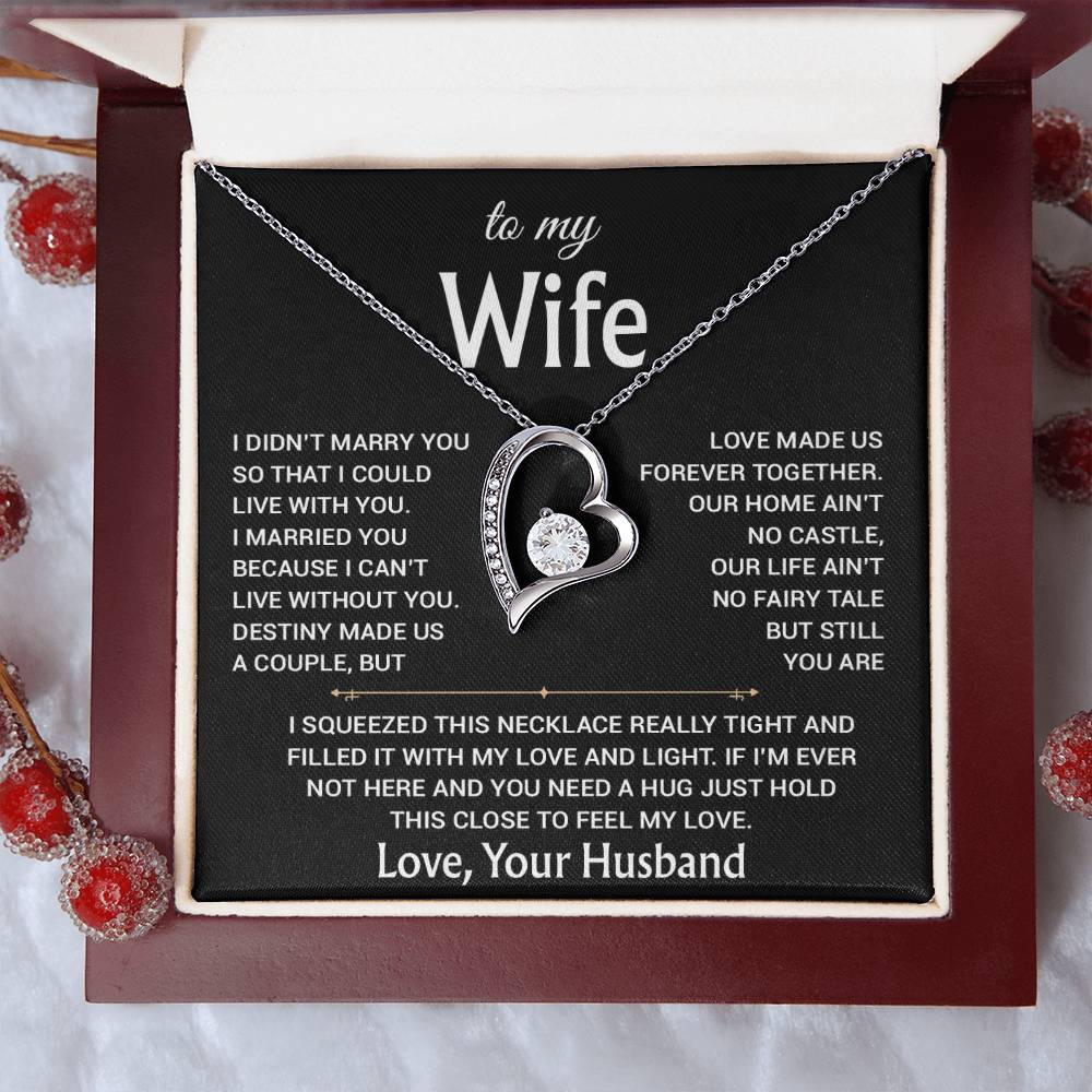 To My Wife Necklace, Christmas Gifts For Women, Anniversary Gift For Wife 17_12_Black