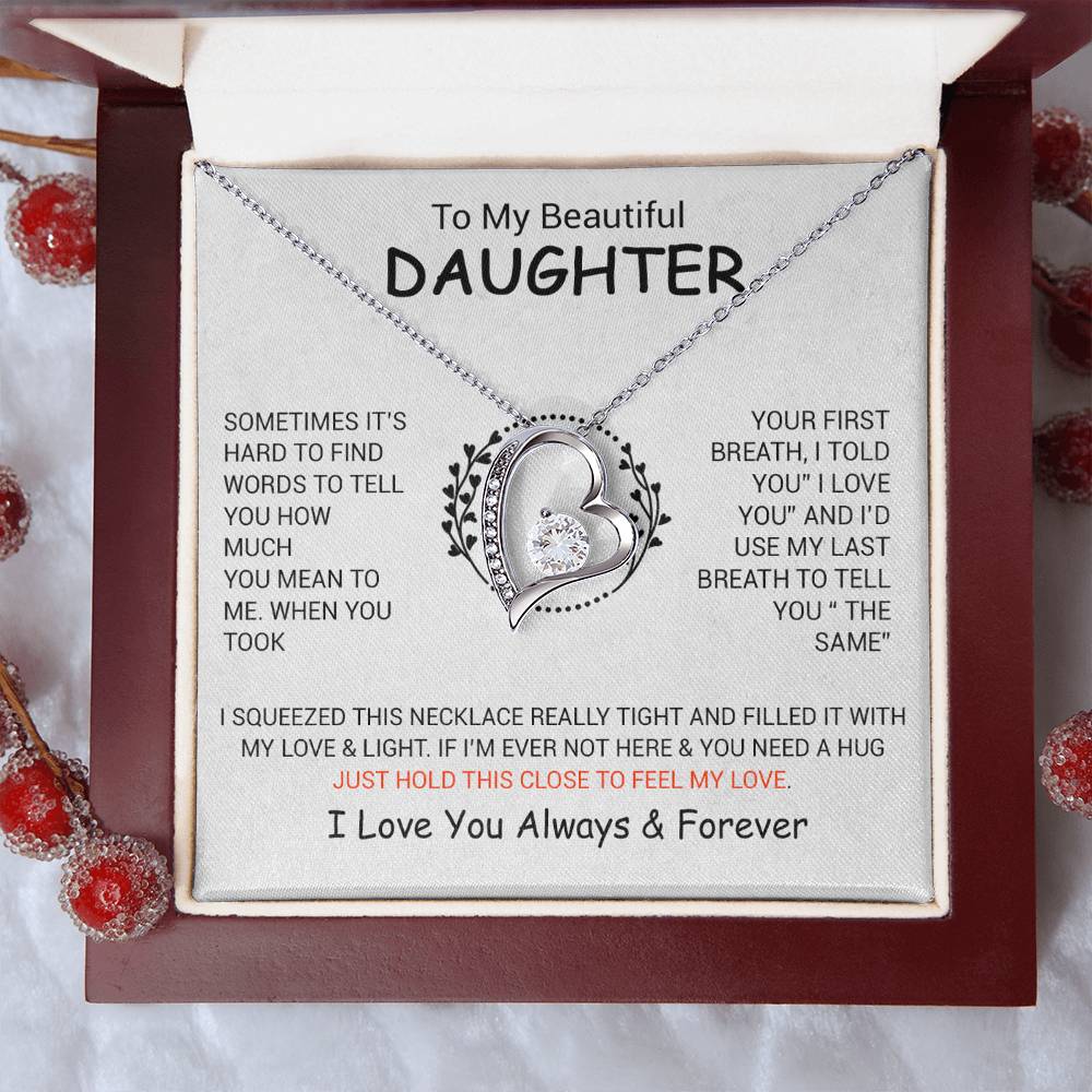 To My Daughter Necklace, Daughter Father Necklace, Daughter Gift From Dad, Mom 5_12