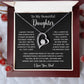 To My Daughter Necklace, Gift for Daughter from Dad, Father Daughter Necklace  6_5_Black