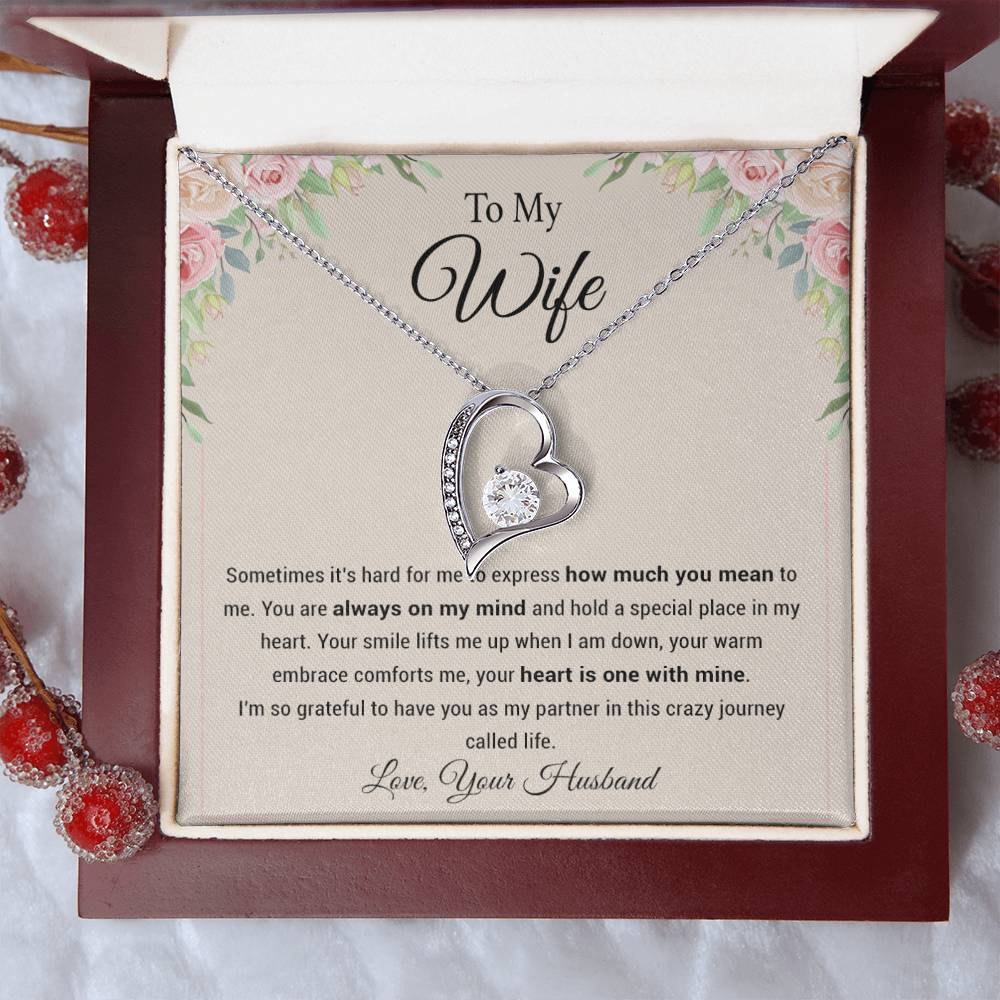 To My Wife Necklace, Wife Christmas Gift, Birthday Gift, Jewelry For My Wife