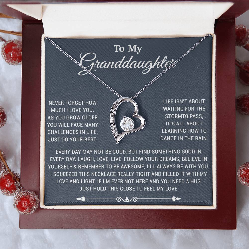 To My Granddaughter Necklace, Birthday Gift For Granddaughter, Birthday Gifts 26_10_Blue
