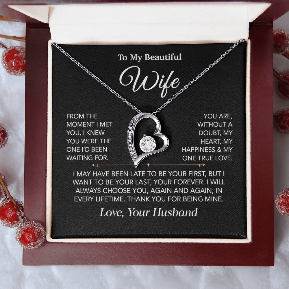 To My Wife Necklace, Christmas Gifts For Women, Anniversary Gift For Wife 27_12_Black