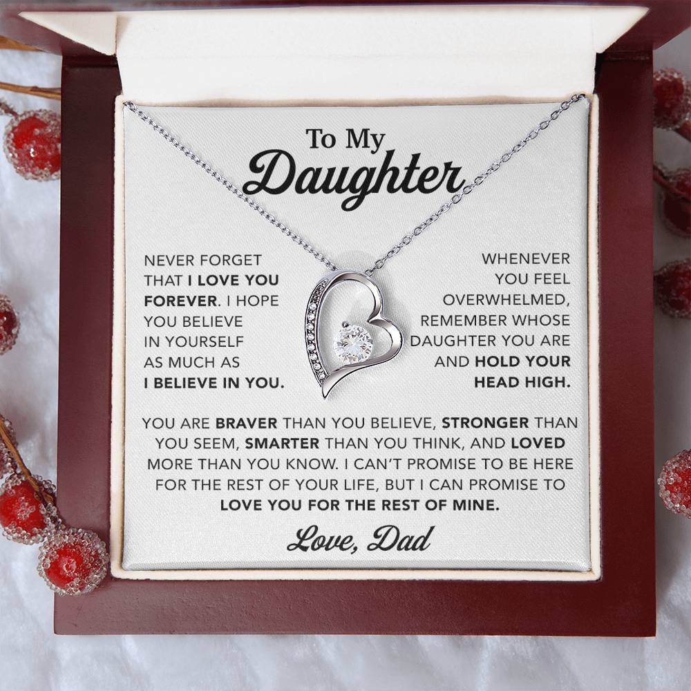 To My Daughter Necklace, Gift for Daughter from Dad, Father Daughter Necklace 26_10