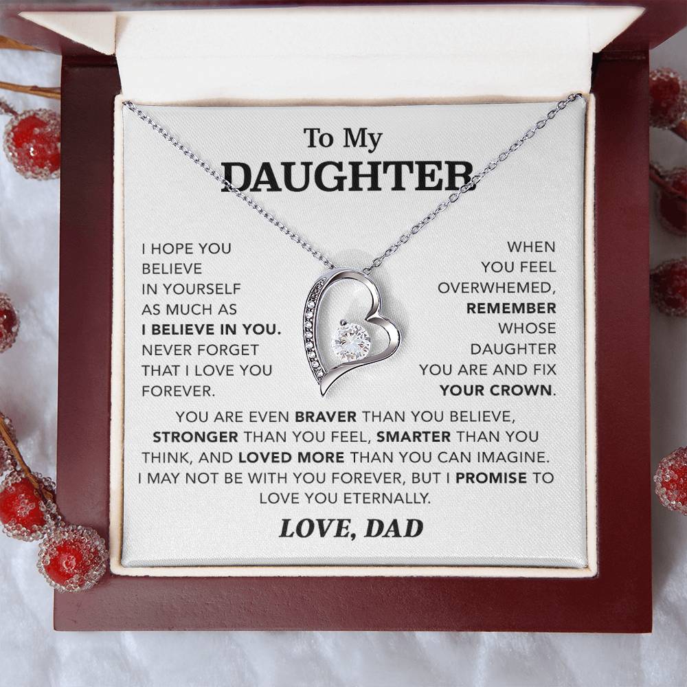 To My Daughter Necklace, Gift for Daughter from Dad, Father Daughter Necklace 4_12