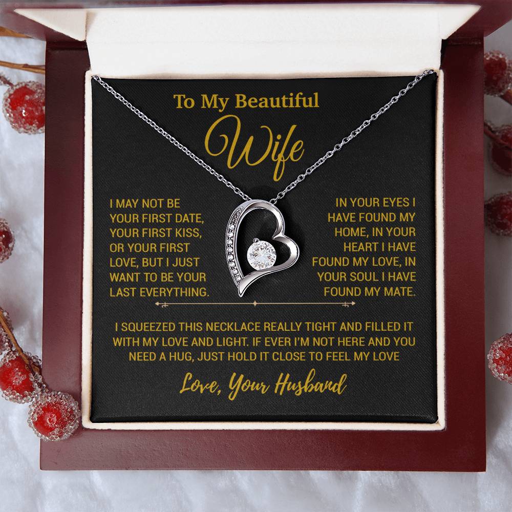 To My Wife Necklace, Christmas Gifts For Women, Anniversary Gift For Wife 23_12_Gold