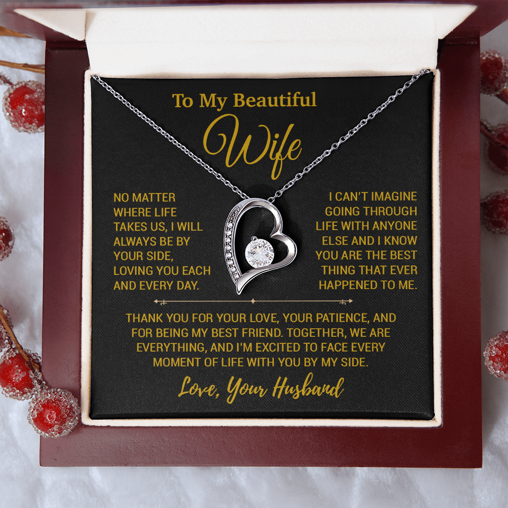 To My Wife Necklace, Christmas Gifts For Women, Anniversary Gift For Wife 26_12_Gold
