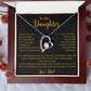 To My Daughter Necklace, Gift for Daughter from Dad, Father Daughter Necklace 18_5_Gold