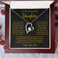 To My Daughter Necklace, Gift for Daughter from Dad, Father Daughter Necklace  6_5_Gold