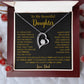 To My Daughter Necklace, Gift for Daughter from Dad, Father Daughter Necklace  4_5_Gold