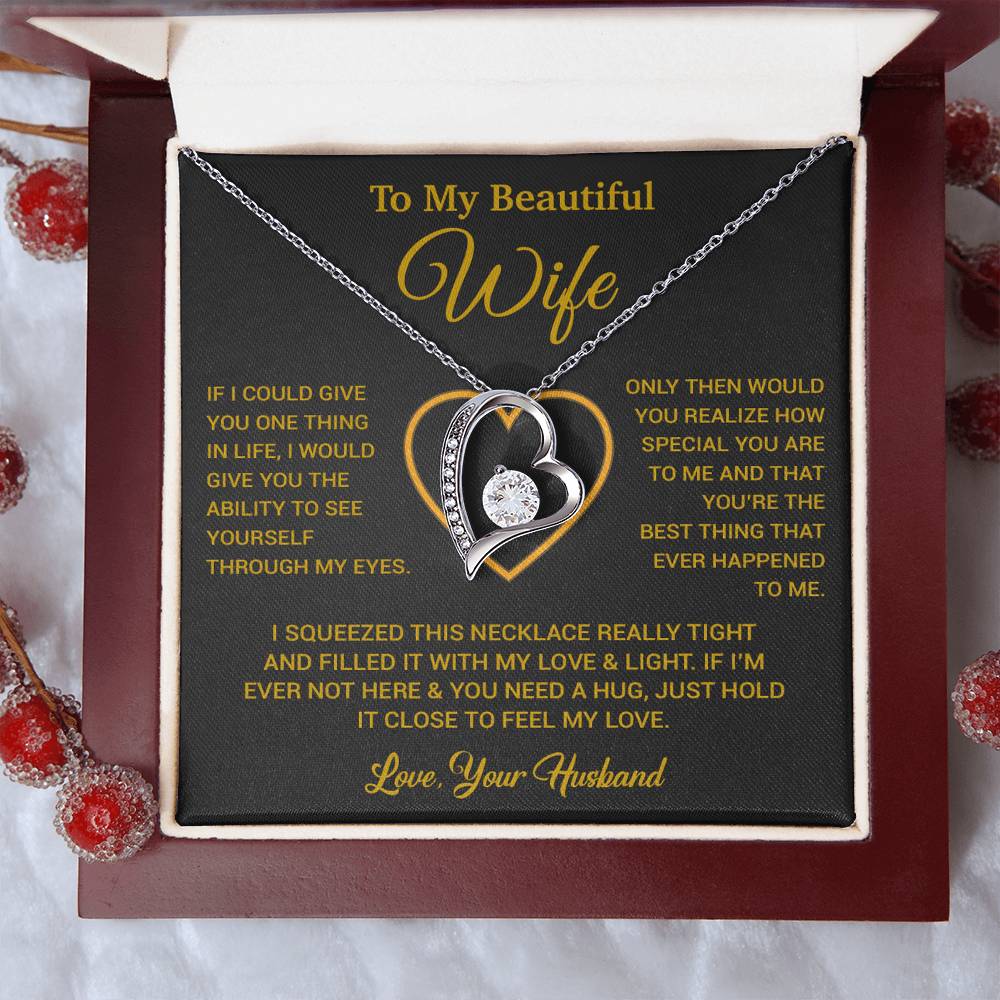 To My Wife Necklace, Gift For Wife, Anniversary Gift For Wife, Necklace For Wife 26_5_Gold