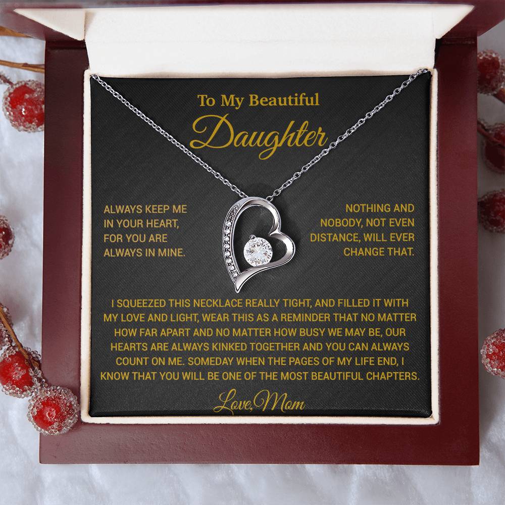 To My Daughter Necklace, Daughter Mother Necklace, Daughter Gift From Mom 9_6_Gold