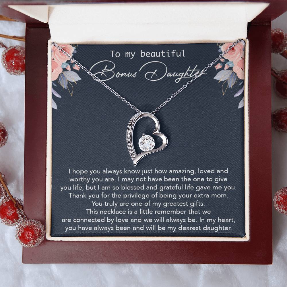 To my Bonus Daughter Necklace, Bonus Daughter, Step Daughter Gift