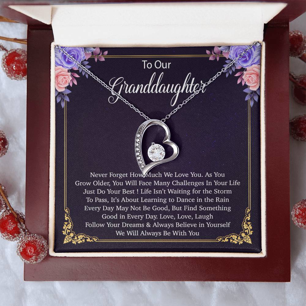 To Our Granddaughter Necklace, Birthday Gift For Granddaughter, Jewelry Gift