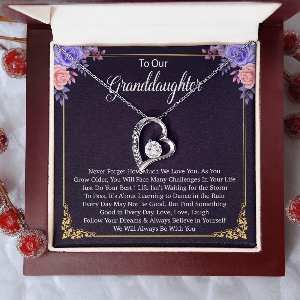 To Our Granddaughter Necklace, Birthday Gift For Granddaughter, Jewelry Gift