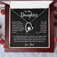To My Daughter Necklace, Gift for Daughter from Dad, Father Daughter Necklace 2_6_Black