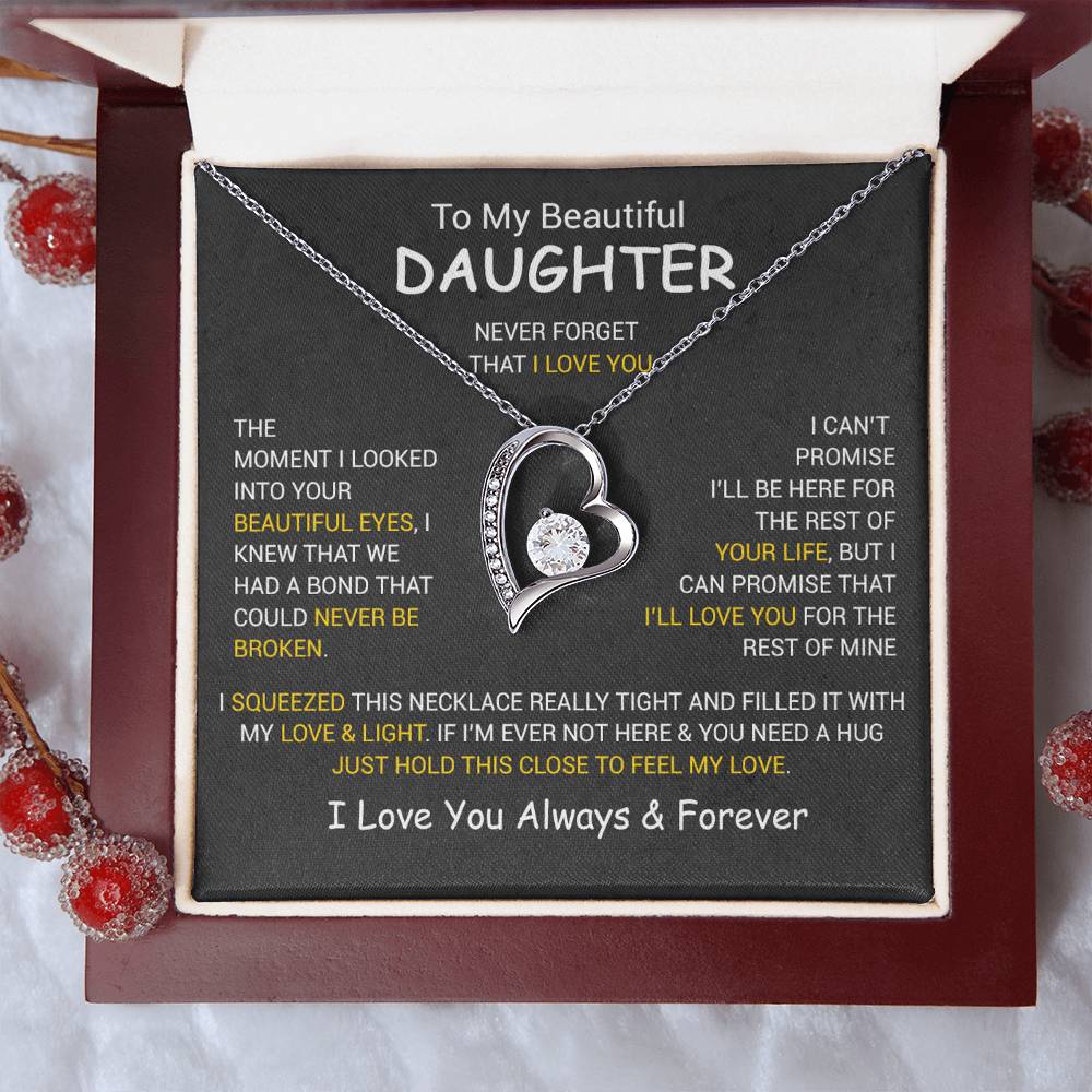 To My Daughter Necklace, Daughter Father Necklace, Daughter Gift From Dad, Mom 3_12