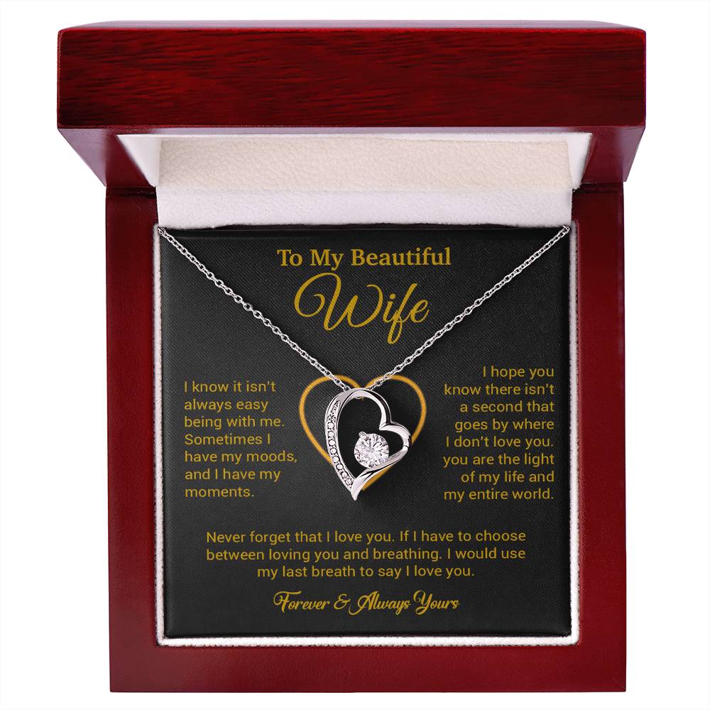 To My Wife Necklace, Gift For Wife, Anniversary Gift For Wife, Necklace For Wife 25_5_Gold