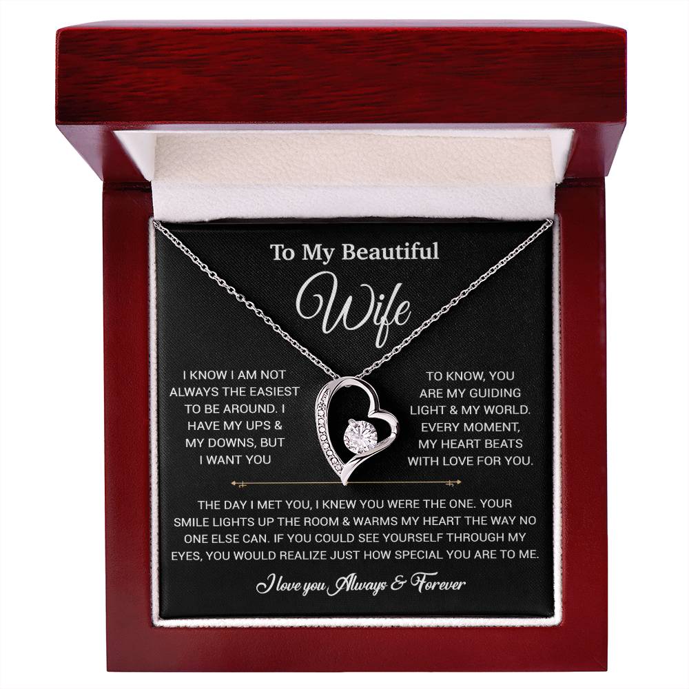 To My Wife Necklace, Gift For Wife, Anniversary Gift For Wife, Necklace For Wife 6_6_Black