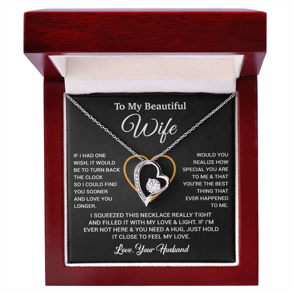 To My Wife Necklace, Gift For Wife, Anniversary Gift For Wife, Necklace For Wife 28_5_Black