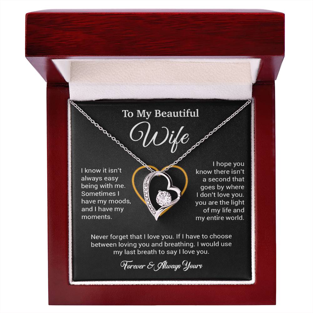 To My Wife Necklace, Gift For Wife, Anniversary Gift For Wife, Necklace For Wife 25_5_Black