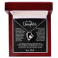 To My Daughter Necklace, Gift for Daughter from Dad, Father Daughter Necklace 3_6_Black