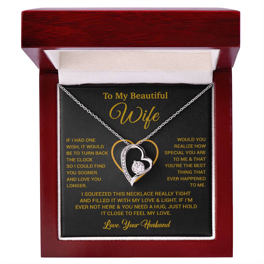 To My Wife Necklace, Gift For Wife, Anniversary Gift For Wife, Necklace For Wife 28_5_Gold