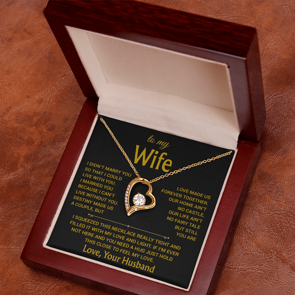 To My Wife Necklace, Christmas Gifts For Women, Anniversary Gift For Wife 17_12_Gold