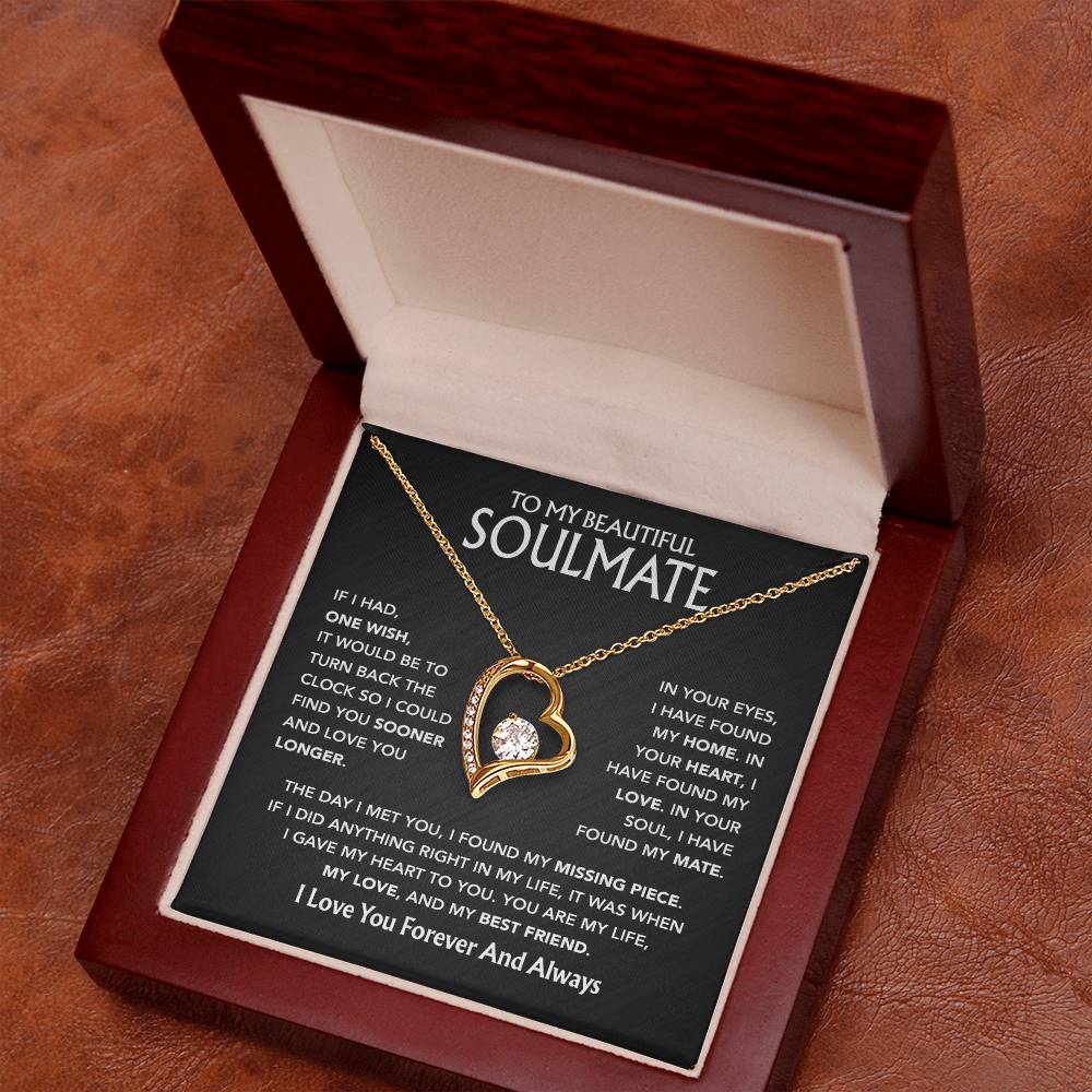 To My Soulmate Necklace, Gift For Soulmate, Anniversary Gift, Birthday Gift 3_5_Black